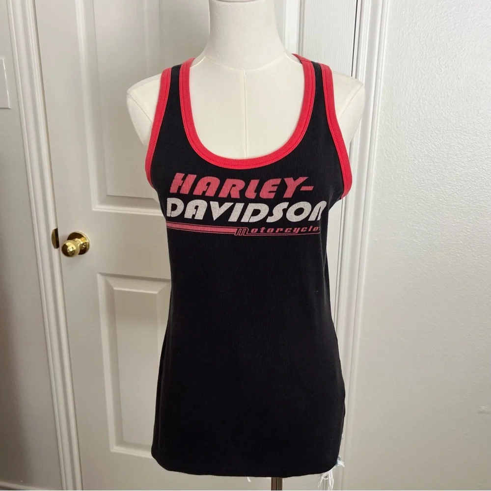 Harley-Davidson Vintage y2k Black and Red Tank Top - Picture 4 of 6